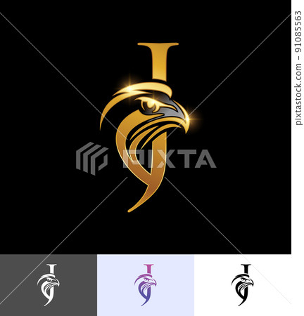 Golden Eagle Monogram Initial Letter J Golden Eagle Monogram Initial Letter J 91085563