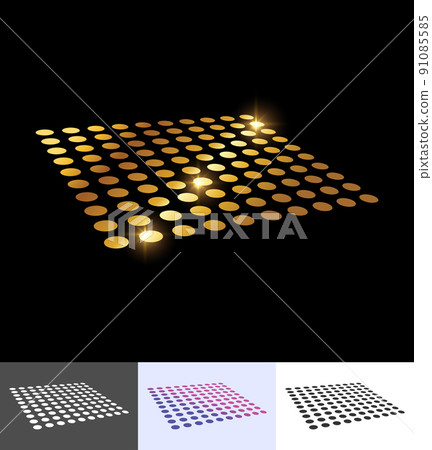 Golden Tiled Abstract perspective geometric shape design Golden Tiled Abstract perspective geometric shape design 91085585