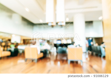 abstract blur luxury hotel lobby area for background 91086129