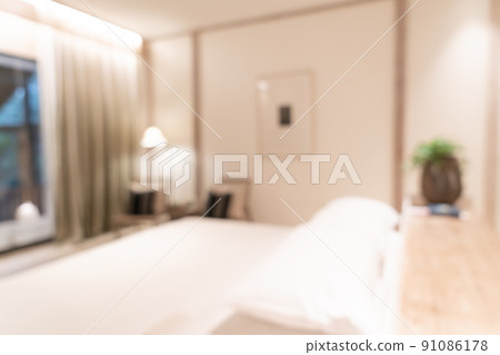 abstract  blur hotel resort bedroom 91086178