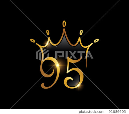 Golden Luxury Crown Monogram Number 95 Golden Luxury Crown Monogram Number 95 91086603