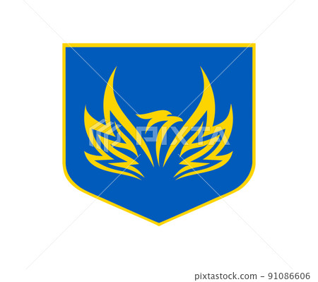 Eagle and Shield for Stand with Ukraine flag Sign Eagle and Shield for Stand with Ukraine flag Sign 91086606