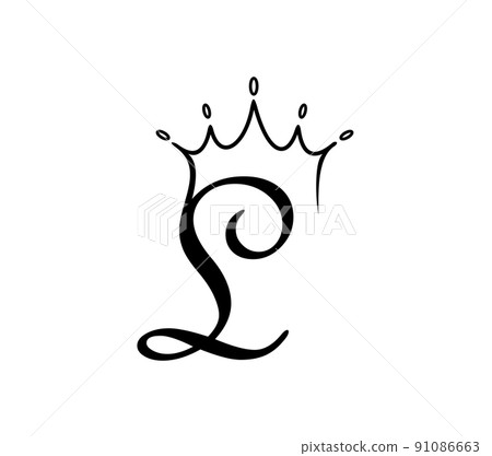 Crown Monogram Logo Initial Letter L Crown Monogram Logo Initial Letter L 91086663