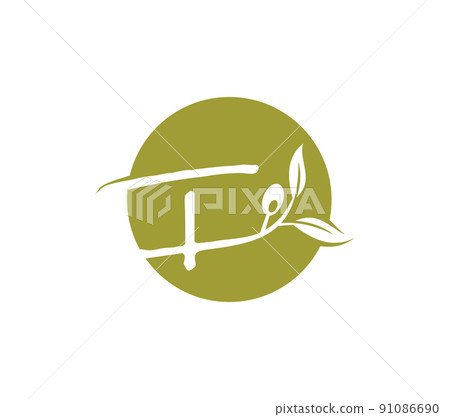 Alphabet Grape Vine Monogram Initial Logo Letter F Alphabet Grape Vine Monogram Initial Logo Letter F 91086690