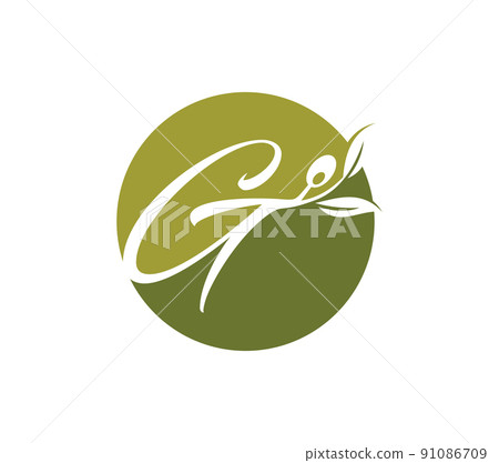 Grape Vine Monogram Initial Logo Letter G Grape Vine Monogram Initial Logo Letter G 91086709