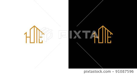 Unique and modern house logo design Unique and modern house logo design 91087596