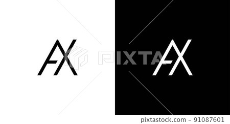 Unique and Modern letter AX initials logo design Unique and Modern letter AX initials logo design 91087601
