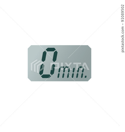 Simple digital 0 minute timer clock icon Simple digital 0 minute timer clock icon 91089502