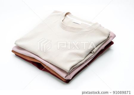 fold t-shirt on white background fold t-shirt on white background 91089871