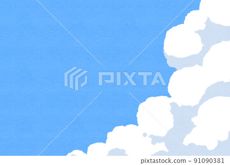 背景素材_藍天和白雲 背景素材_藍天和白雲 91090381