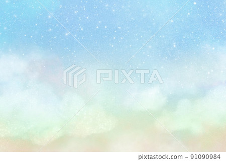 Fantasy rainbow cloud starry sky magic hour hand drawn background material Fantasy rainbow cloud starry sky magic hour hand drawn background material 91090984