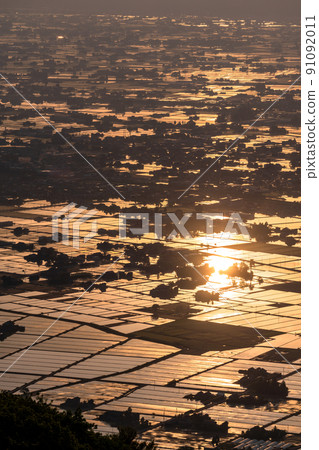 《Toyama Prefecture》 Tonami Plain, a rural landscape of water mirrors 《Toyama Prefecture》 Tonami Plain, a rural landscape of water mirrors 91092011