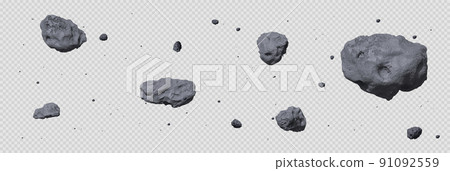 Stone asteroid belt. Meteor or flying space rock Stone asteroid belt. Meteor or flying space rock 91092559