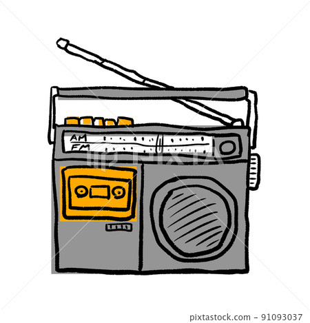 Boombox illustration Boombox illustration 91093037