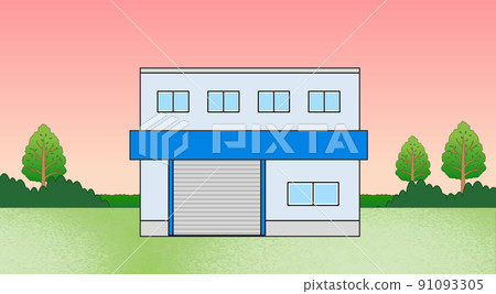 Illustration of a small factory 91093305
