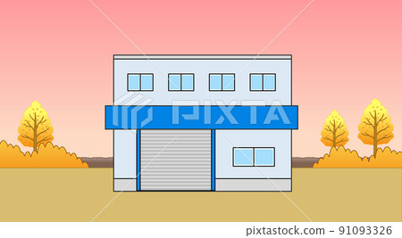 Illustration of a small factory Illustration of a small factory 91093326