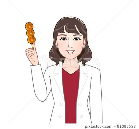 Young woman with dango 91093558