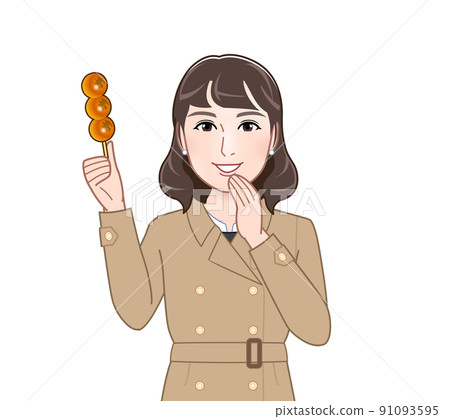 Young woman with dango 91093595