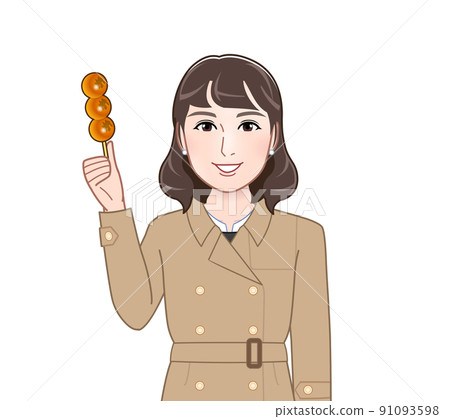 Young woman with dango 91093598