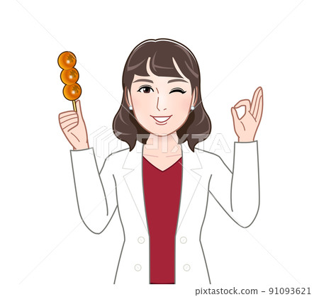 Young woman with dango 91093621