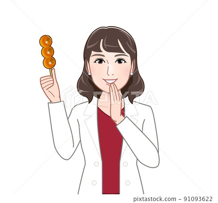 Young woman with dango 91093622