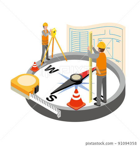 Surveying worker Surveying worker 91094358