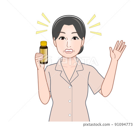 A woman with an energy drink 91094773