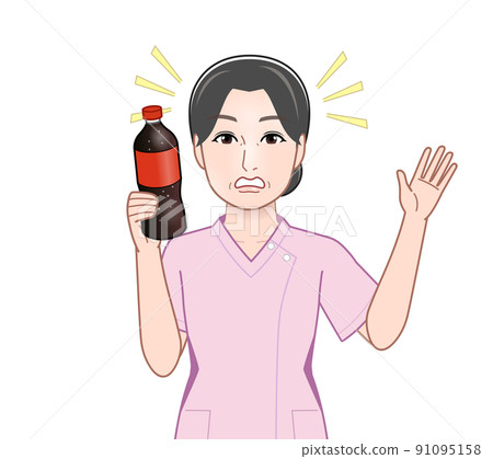 Woman drinking carbonated juice Woman drinking carbonated juice 91095158
