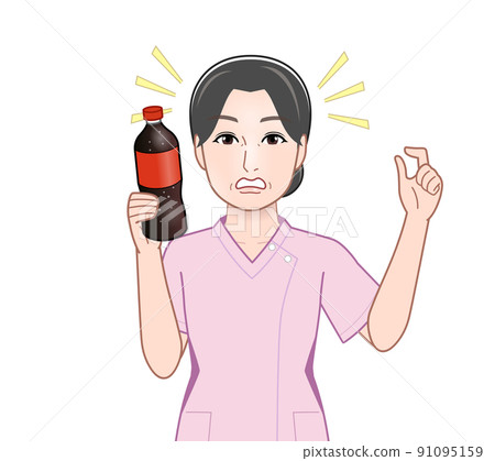 喝碳酸果汁的女人 91095159