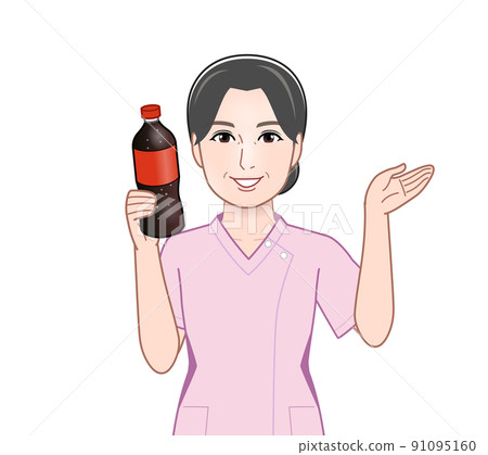 喝碳酸果汁的女人 91095160