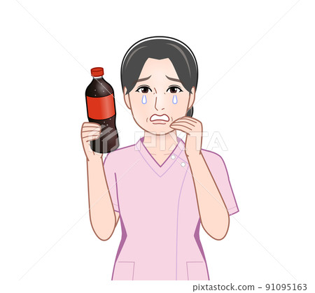 喝碳酸果汁的女人 91095163