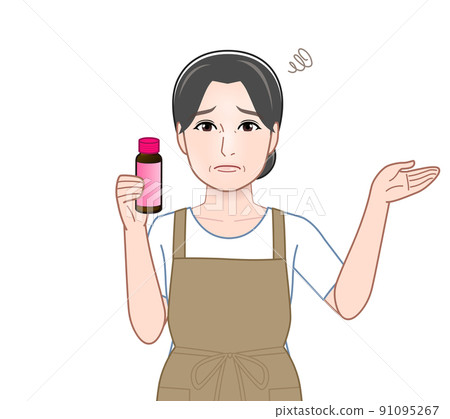 Woman with cosmetology drink Woman with cosmetology drink 91095267