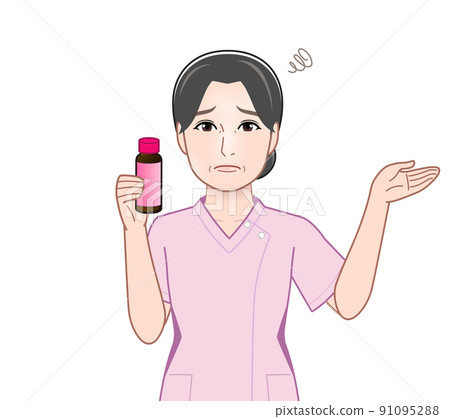 Woman with cosmetology drink Woman with cosmetology drink 91095288