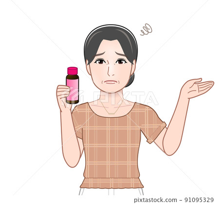 Woman with cosmetology drink Woman with cosmetology drink 91095329
