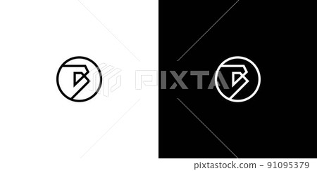 Unique and modern initial letter B logo design 91095379