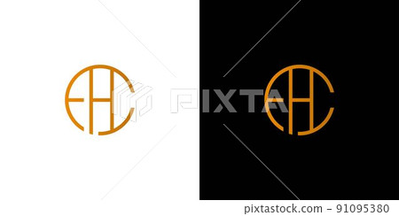 Unique and modern initial letter EHC logo design 91095380