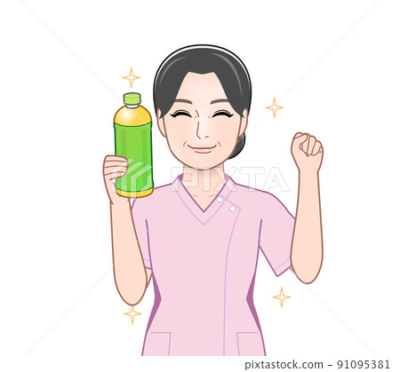 拿著一瓶茶的女人 拿著一瓶茶的女人 91095381