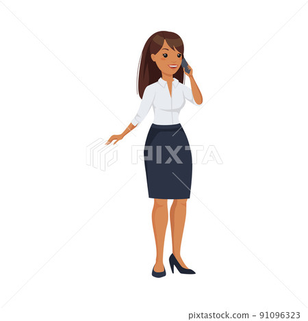 Office skirt clearance vector