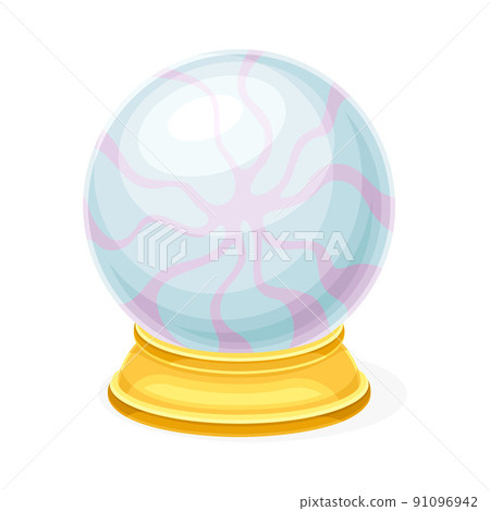Crystal Ball or Orbuculum as Magical Object and Witchcraft Item Vector Illustration Crystal Ball or Orbuculum as Magical Object and Witchcraft Item Vector Illustration 91096942