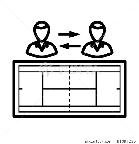Tennis Side Changing Icon Tennis Side Changing Icon 91097259
