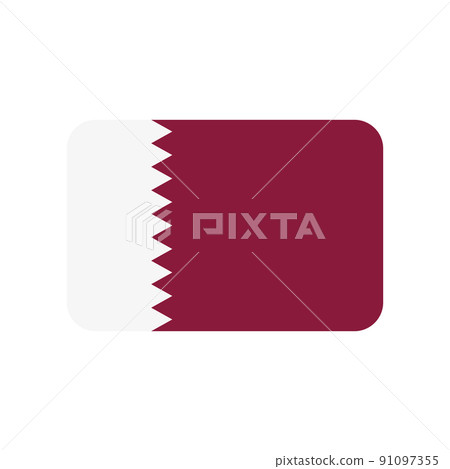 Qatar flag vector icon on white background 91097355