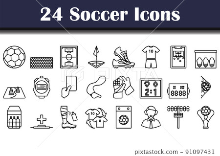Soccer Icon Set 91097431