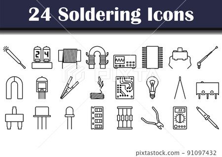Soldering Icon Set 91097432