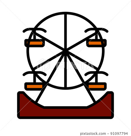 Ferris Wheel Icon 91097794