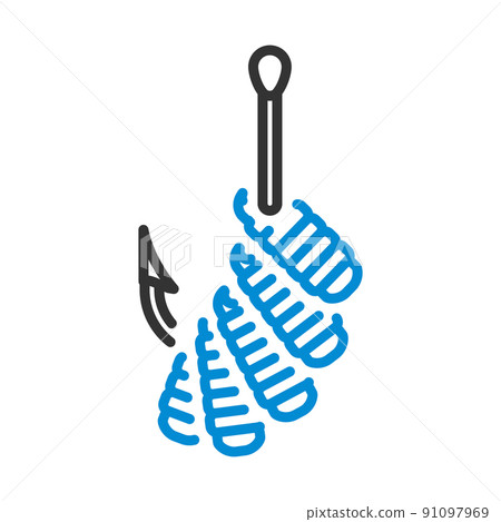 Icon Of Worm On Hook Icon Of Worm On Hook 91097969