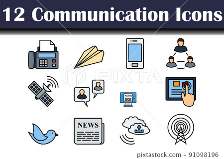 Communication Icon Set Communication Icon Set 91098196