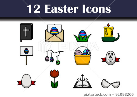 Easter Icon Set Easter Icon Set 91098206