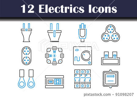 Electrics Icon Set Electrics Icon Set 91098207