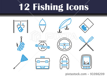 Fishing Icon Set Fishing Icon Set 91098209