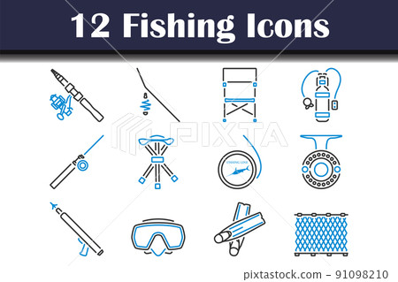 Fishing Icon Set Fishing Icon Set 91098210